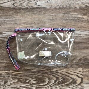 Lilly Pulitzer High Tide Bringing Mermaid Back Clear Zipper Makeup Pouch